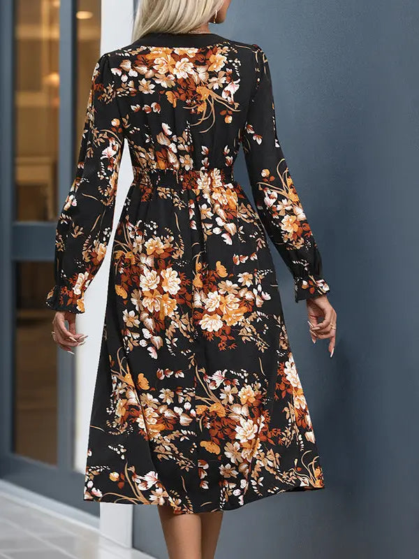 Floral Medium Length Dress