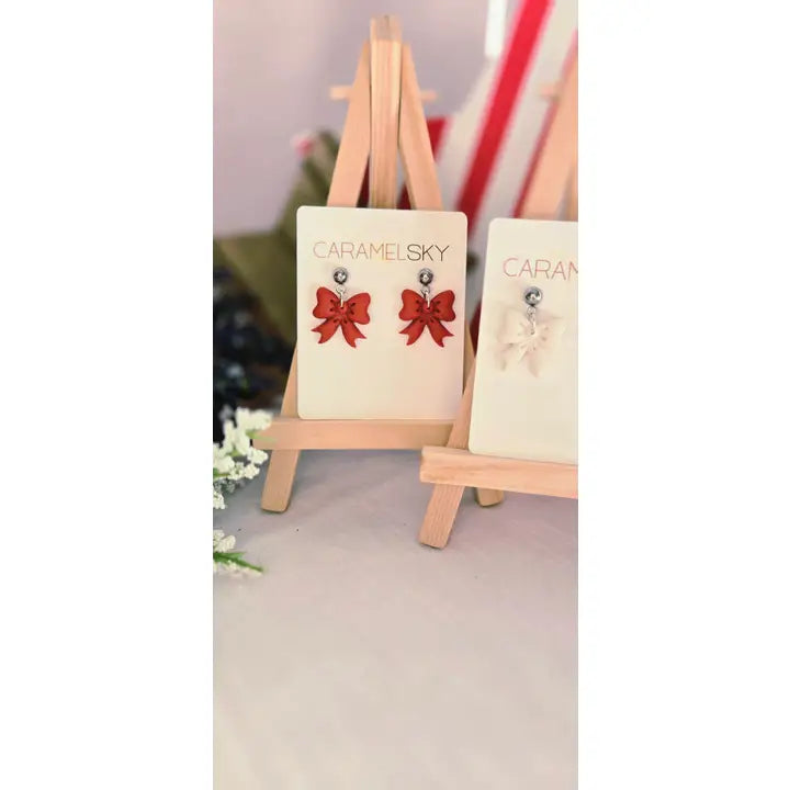 Bow Earrings For 4th of July, Small Bow Jewelry