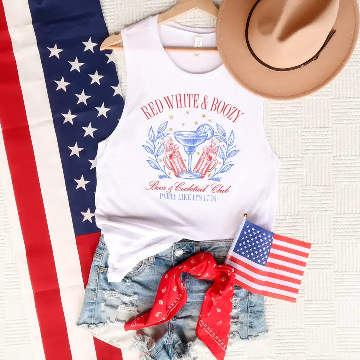 Red White and Boozy Patriotic Tank Top