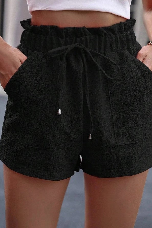 Elastic Waist Pocket Shorts