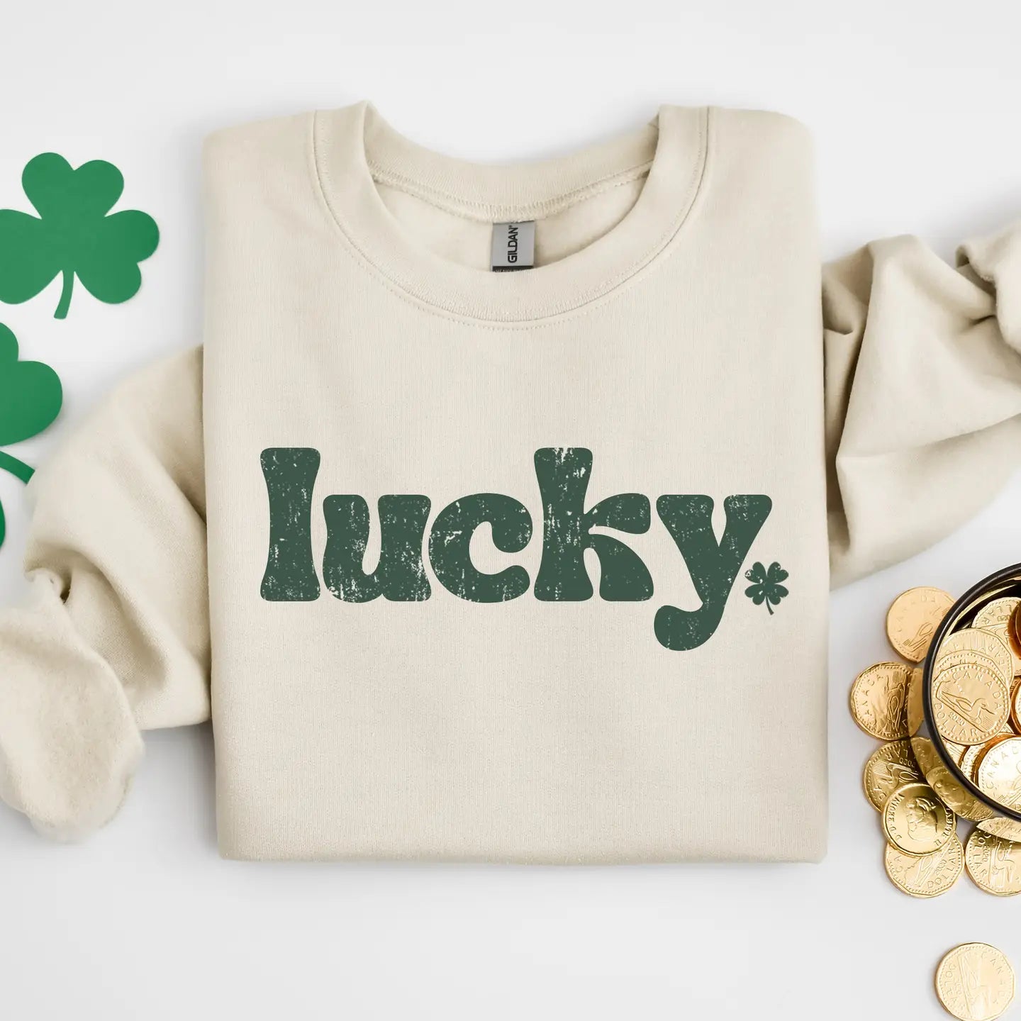 Lucky Crewneck Sweatshirt, Lucky Sweatshirt