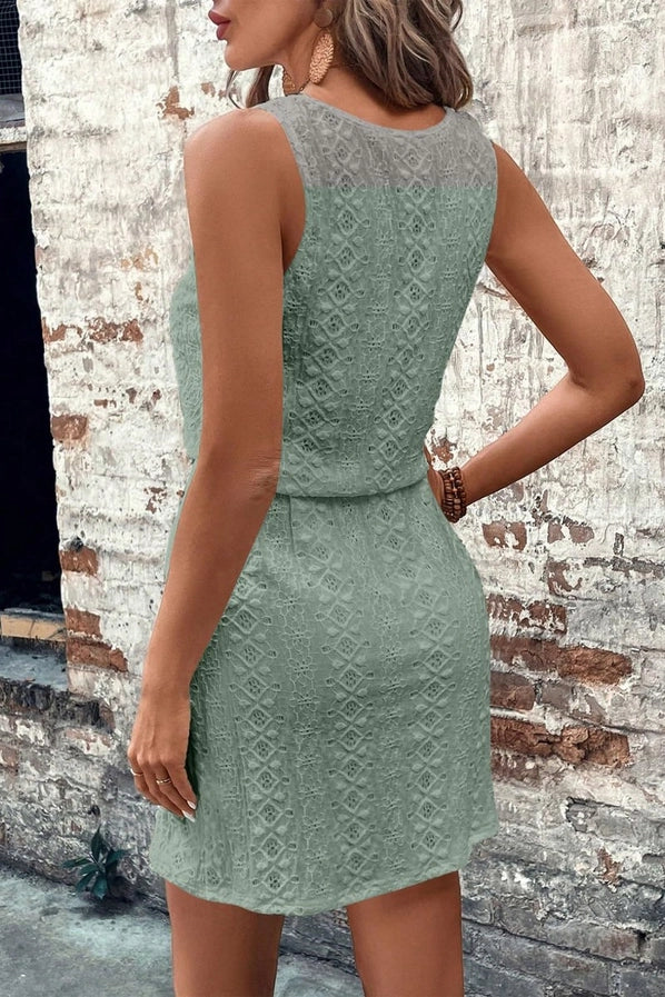 Drawstring Sleeveless Dress