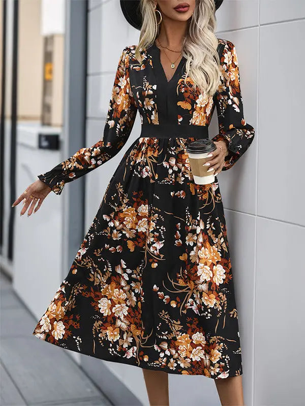 Floral Medium Length Dress